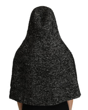 Dolce & Gabbana Elegant Gray Wool Hooded Scarf by Iconic Italian Label