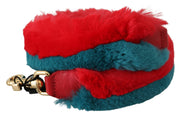 Dolce & Gabbana Elegant Red Lapin Fur Shoulder Strap