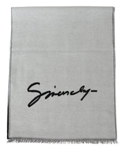 Givenchy Elegant Monochrome Wool-Silk Blend Scarf