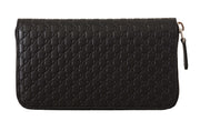 Gucci Elegant Black Leather Zip-Around Wallet