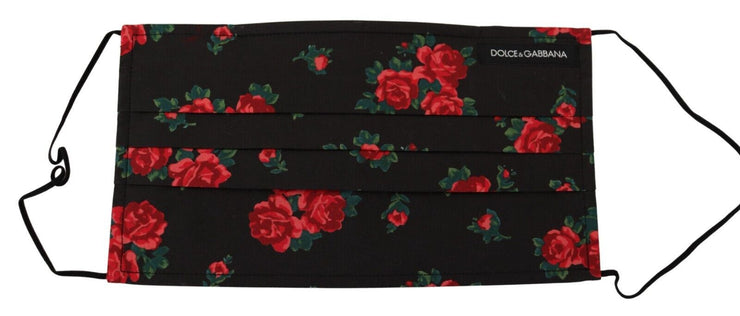 Dolce & Gabbana Elegant Floral Cotton Pleated Face Mask