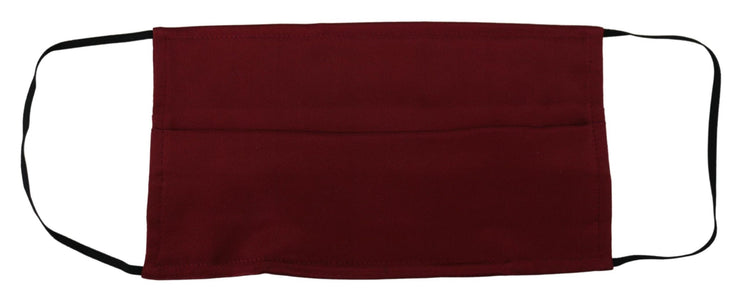 Dolce & Gabbana Elegant Silk Pleated Maroon Face Mask