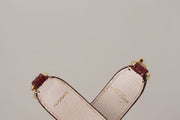 Dolce & Gabbana Elegant Python Leather Bag Strap in Bordeaux