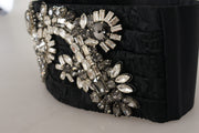 Dolce & Gabbana Elegant Rhinestone-Embellished Silk Belt