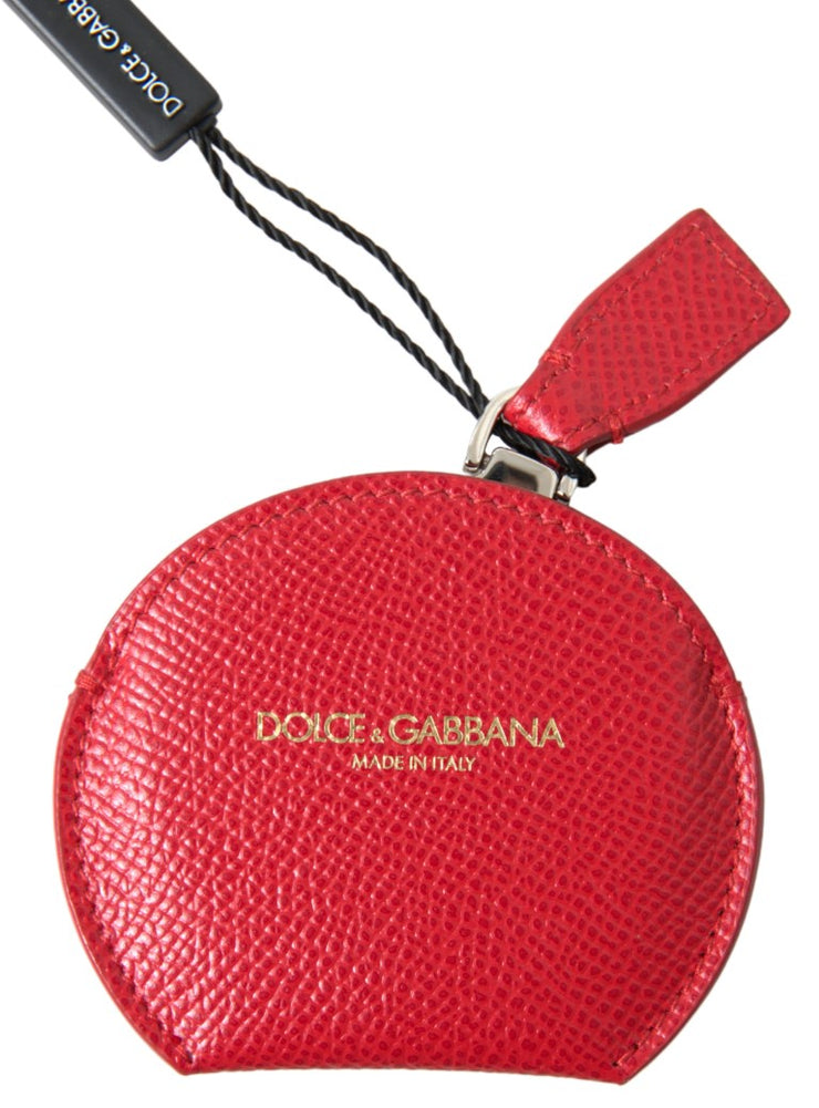 Dolce & Gabbana Elegant Red Leather Mirror Holder