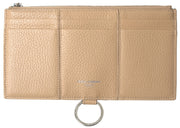 Dolce & Gabbana Elegant Beige Leather Wallet with Detachable Strap