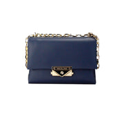 Michael Kors Cece Small Navy Vegan Leather Convertible Flap Crossbody Bag