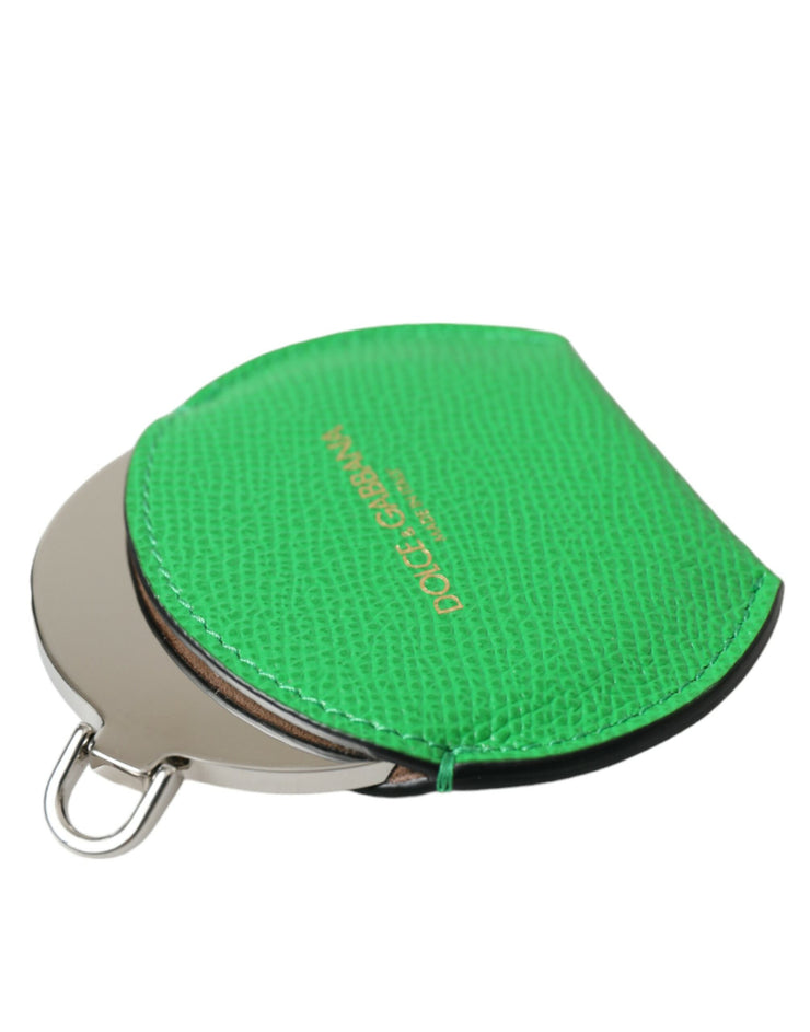 Dolce & Gabbana Emerald Leather Hand Mirror Holder