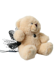 Dolce & Gabbana Beige Teddy Bear Mesh Net Band Hair Clip