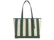 Michael Kors Jet Set Travel Large TZ Shoulder PVC Tote Bag Purse Fern Green