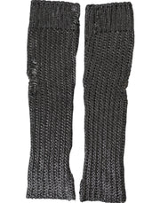 Dolce & Gabbana Gray Viscose Knitted Finger Less Gloves