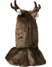 Dolce & Gabbana Brown Deer Faux Fur Whole Head Hat