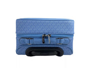 Michael Kors Travel Small Pacific Blue Signature Trolley Rolling Suitcase Carry On