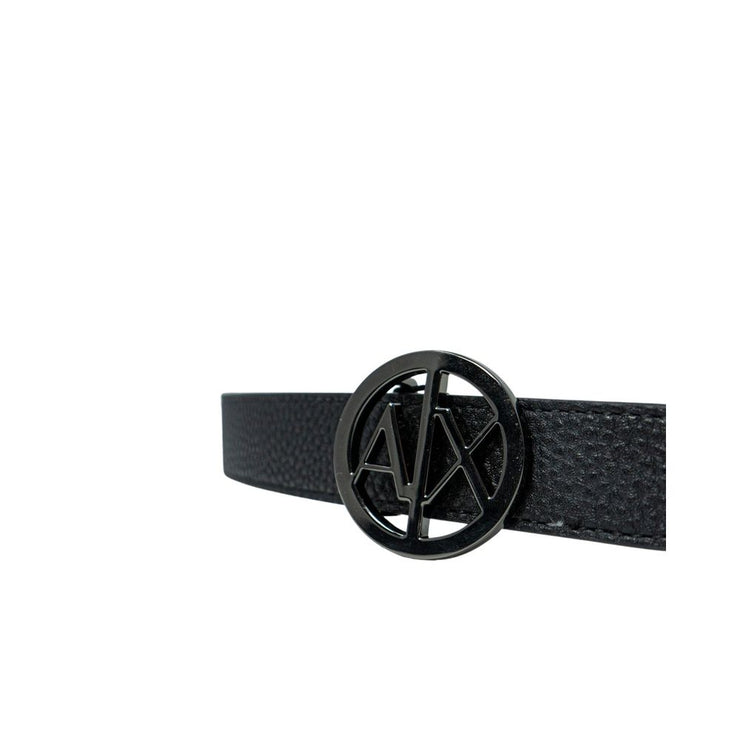 Armani Exchange Black Polyester Belt