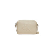 Calvin Klein Jeans Cream Synthetic Leather Handbag