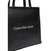 Calvin Klein Jeans Black And White Polyethylene Handbag