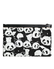 Dolce & Gabbana Black White Panda Pattern Clutch Pouch Bag