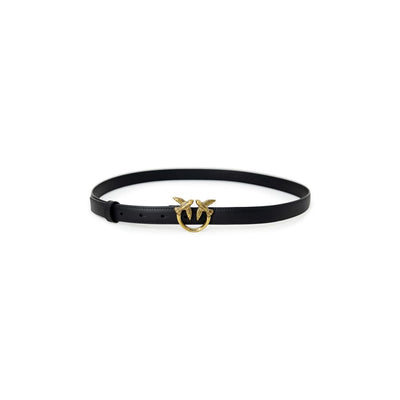 PINKO Black Leather Belt