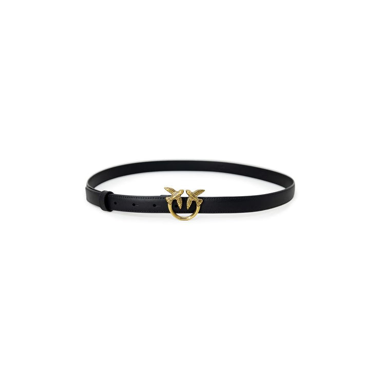 PINKO Black Leather Belt