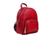 Michael Kors Jaycee Mini XS Leather Zip Pocket Backpack Red