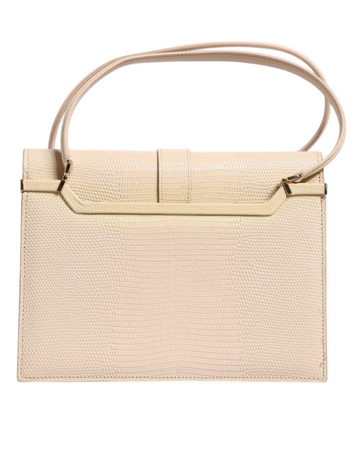 Dolce & Gabbana Beige Leather Ingrid Top Handle Shoulder Bag