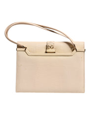 Dolce & Gabbana Beige Leather Ingrid Top Handle Shoulder Bag