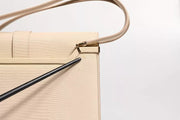 Dolce & Gabbana Beige Leather Ingrid Top Handle Shoulder Bag