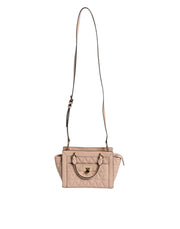 Michael Kors Peach Quilted Leather Logo Crossbody VIVIANNE Messenger Bag