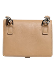 Dolce & Gabbana Beige Calf Leather Bifold Crossbody Sling Wallet