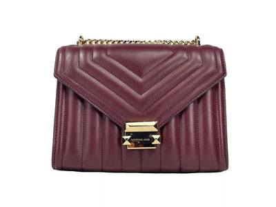 Michael Kors Whitney Medium Chain Shoulder Flap Crossbody Oxblood