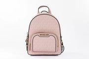 Michael Kors Jaycee Mini XS Leather Zip Pocket Backpack Powder Blush Pink