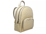 Michael Kors Jaycee Medium Zip Pocket Backpack Bag Cream Gold