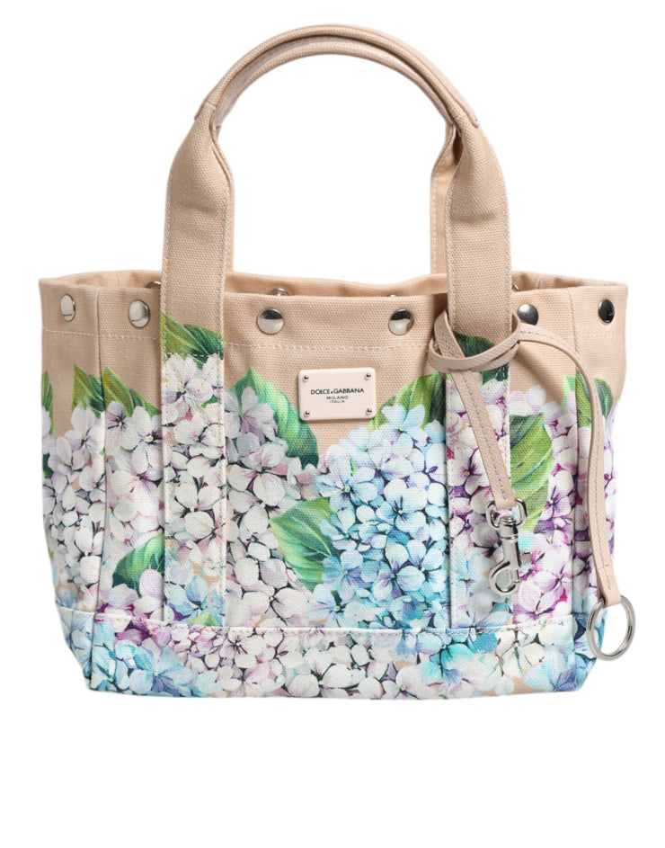 Dolce & Gabbana Multicolor Floral Canvas TANIA Top Handle Tote Bag