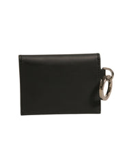 Dolce & Gabbana Black Leather Card Case Keychain Key Holder