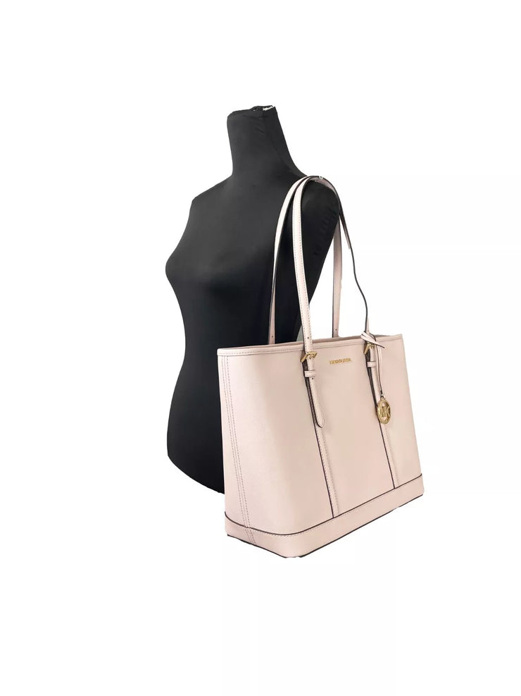 Michael Kors Large Zip Top Tote Carryall Bag Powder Blush Pink