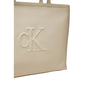 Calvin Klein Cream Polyethylene Handbag