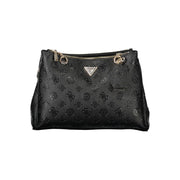 Guess Jeans "Black Polyethylene Women Handbag with Chain Shoulder Handles"