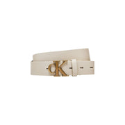 Calvin Klein Jeans Cream Leather Belt