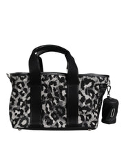 Dolce & Gabbana Multicolor Leopard Print Pet Carry Logo Plaque Bag