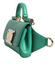 Dolce & Gabbana Emerald Green CalfskinLeather DG Logo Shoulder Bag