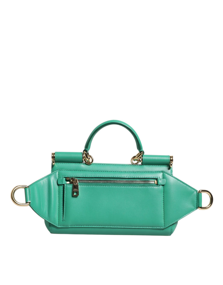 Dolce & Gabbana Emerald Green CalfskinLeather DG Logo Shoulder Bag