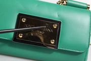 Dolce & Gabbana Emerald Green CalfskinLeather DG Logo Shoulder Bag