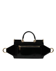 Dolce & Gabbana Black Calfskin Leather DG Logo Shoulder Bag