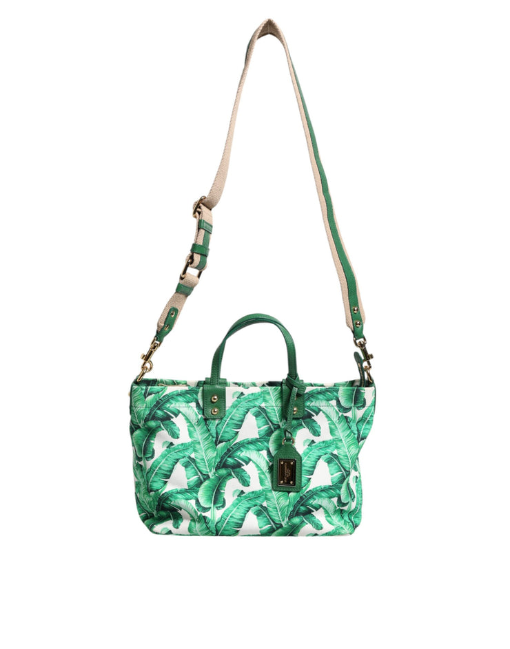 Dolce & Gabbana Green Canvas Botanical Garden Women Tote Bag