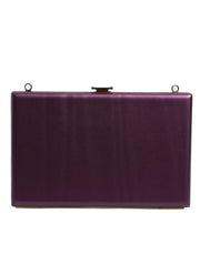 Dolce & Gabbana Purple Leather Clutch Evening Crossbody Bag