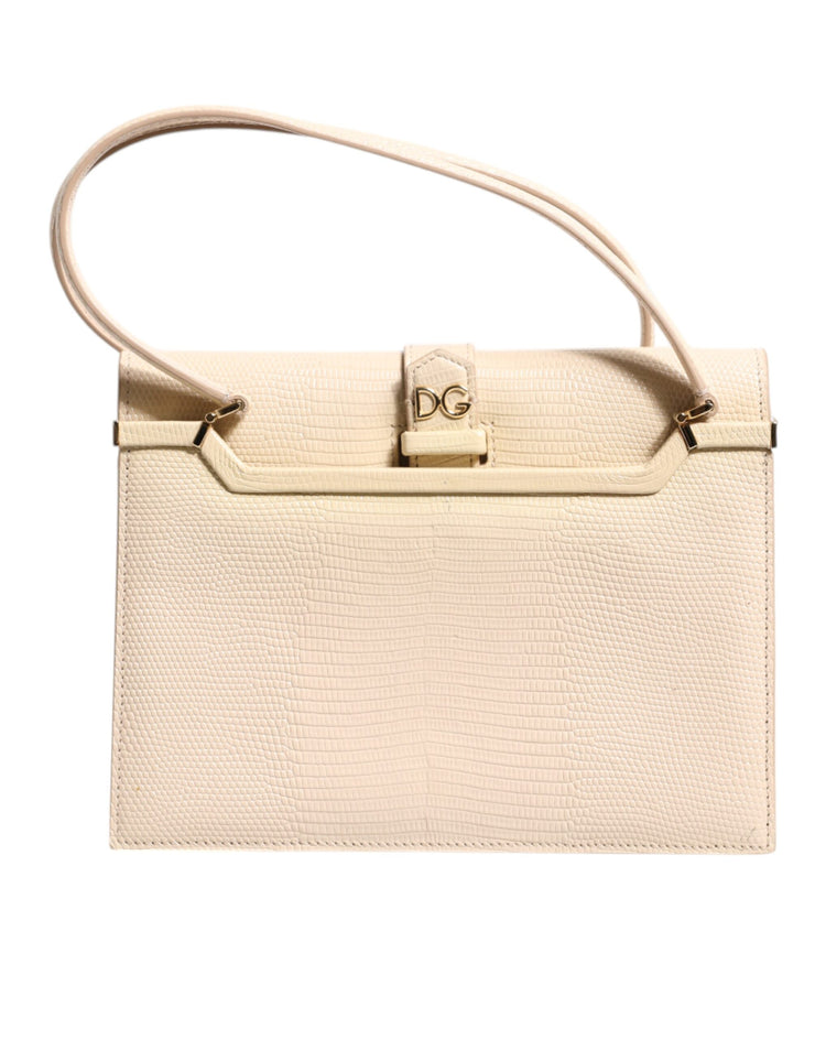 Dolce & Gabbana Beige Leather Ingrid Top Handle Shoulder Bag