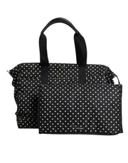 Dolce & Gabbana Black PolkaDot Nylon Shoulder Baby Tote Diaper Bag