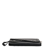 Dolce & Gabbana Black Small Leather Studded Shoulder Crossbody Bag