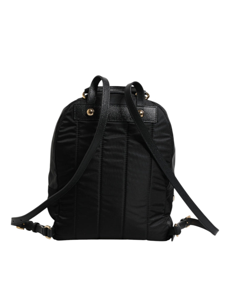 Dolce & Gabbana Black Nylon #DGFAMILY VULCANO Embellished Backpack Bag