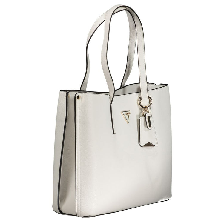 Guess Jeans White Polyethylene Handbag